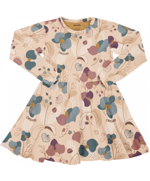 Meyadey Skater Dress Circle Long Sleeve - Tropical Orchid