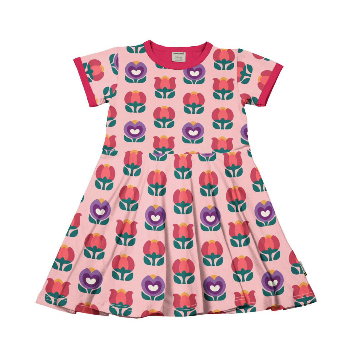 Maxomorra Dress Circle Short Sleeve - Picnic Tulip