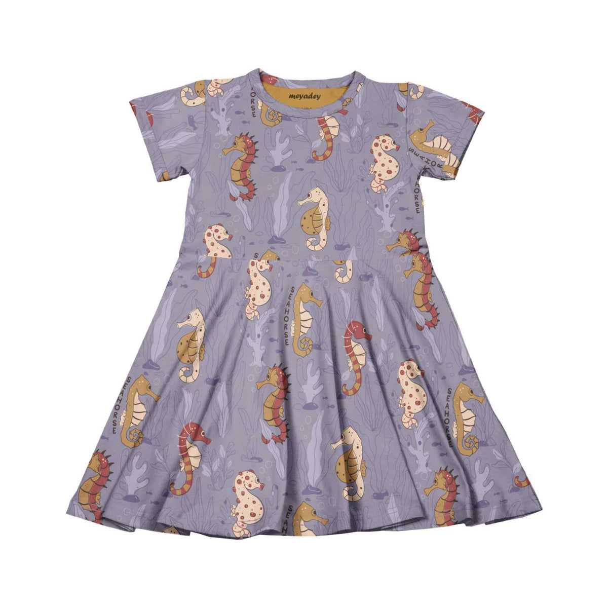 Meyadey Skater Dress Circle Short Sleeve - Savvy Seahorse