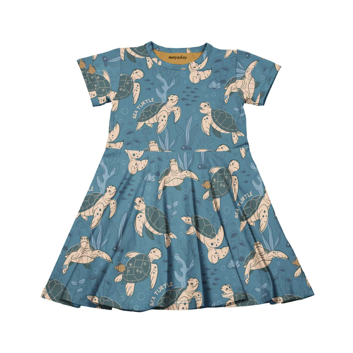 Meyadey Skater Dress Circle Short Sleeve - Turtle Tide