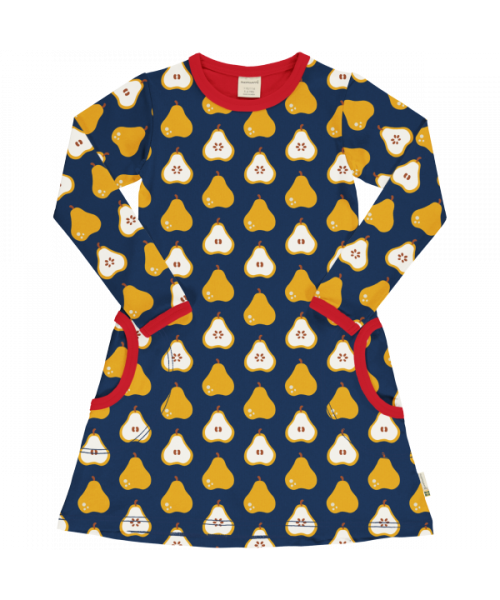 Maxomorra A-Line Dress Long Sleeve - Garden Pear