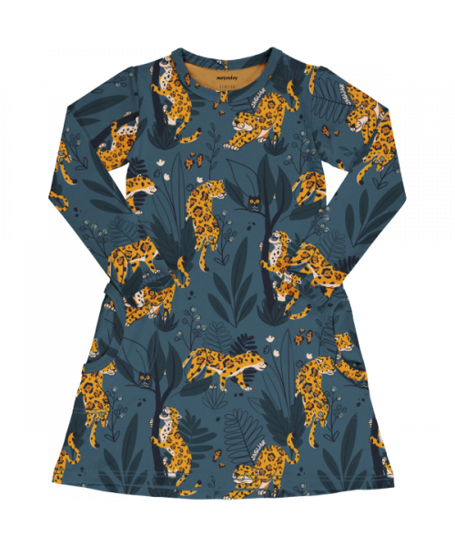 Meyadey A-Line Dress Long Sleeve - Jaguar Journey