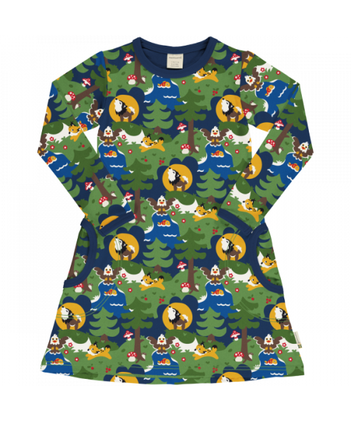 Maxomorra A-Line Dress Long Sleeve - Nordic Wild