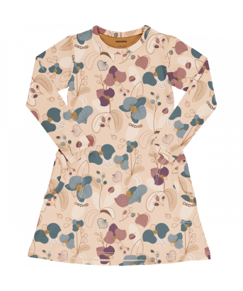 Meyadey A-Line Dress Long Sleeve - Tropical Orchid