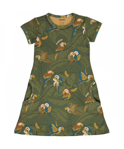 Meyadey A-Line Dress Short Sleeve - Marvellous Macaw