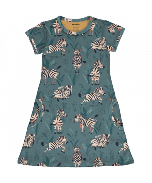 Meyadey A-Line Dress Short Sleeve - Zippy Zebra