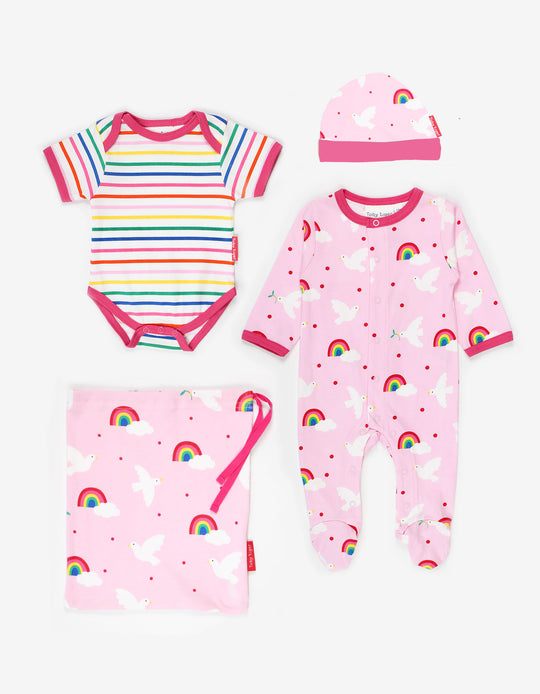 Toby Tiger Organic Gift Set - Dove Print