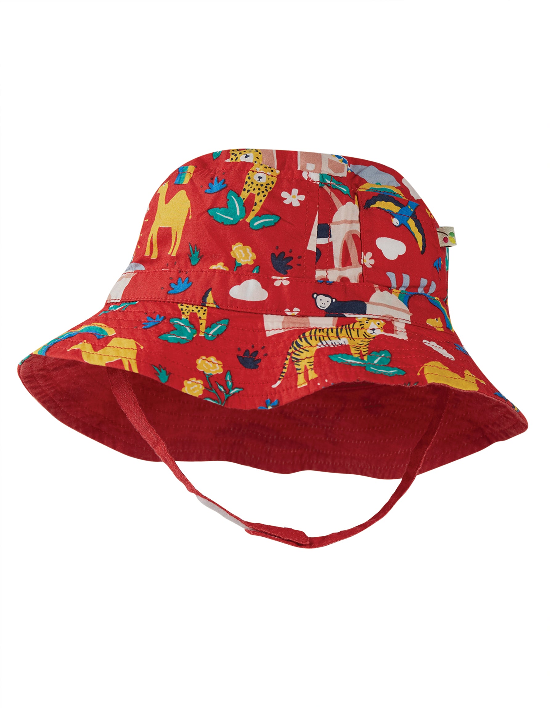 Frugi Little Dexter Reversible Hat - True Red India