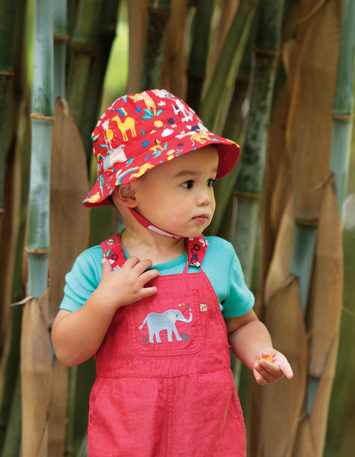 Frugi Little Dexter Reversible Hat - True Red India