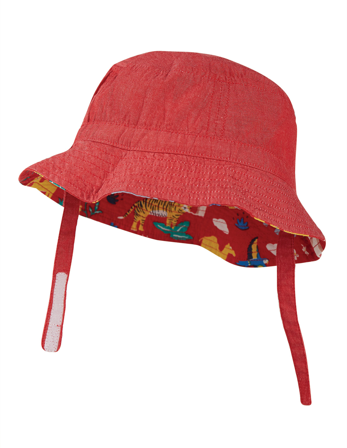Frugi Little Dexter Reversible Hat - True Red India