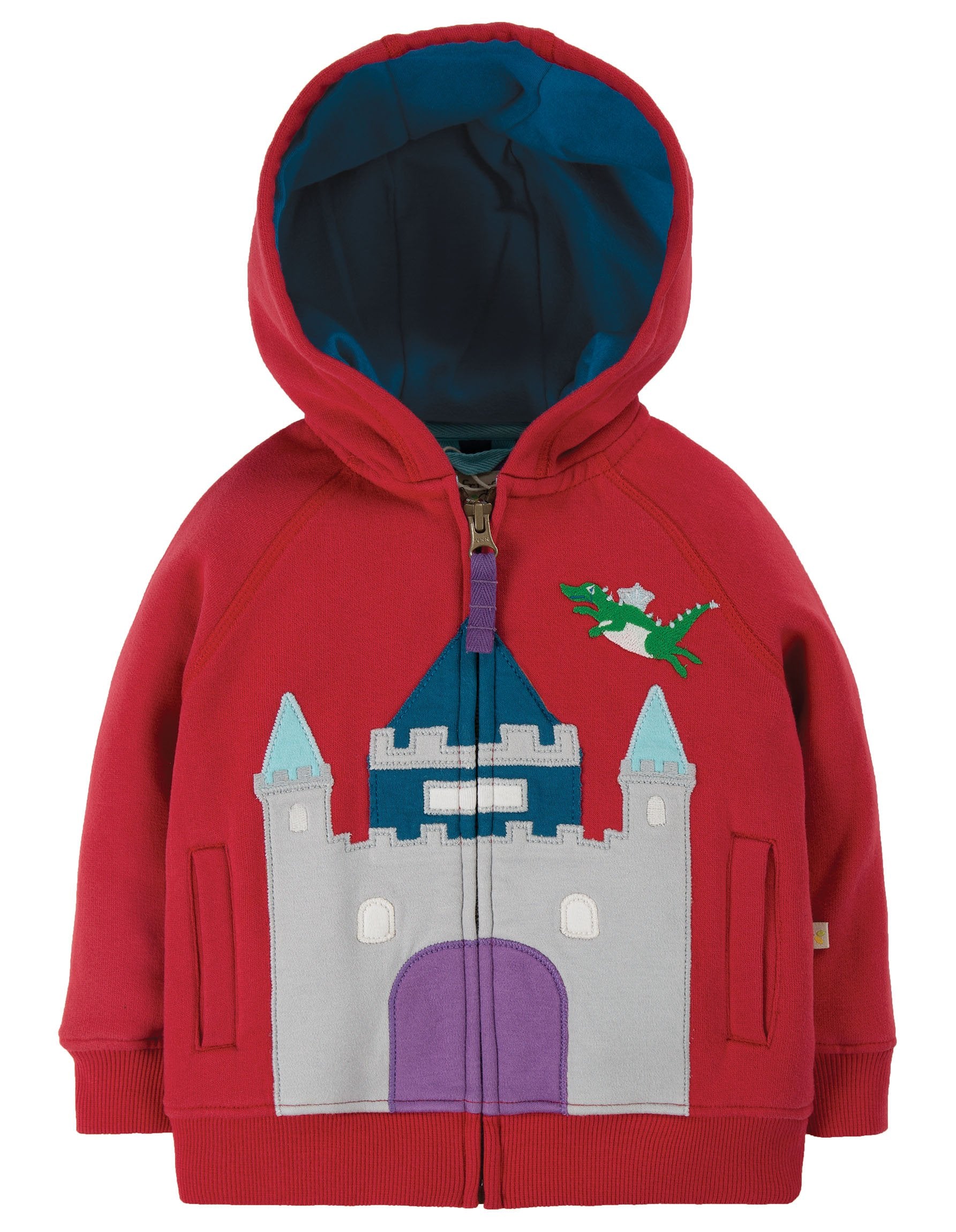 New Release Frugi Hayle Hoody Tango Red/Castle - The Thrifty Stork