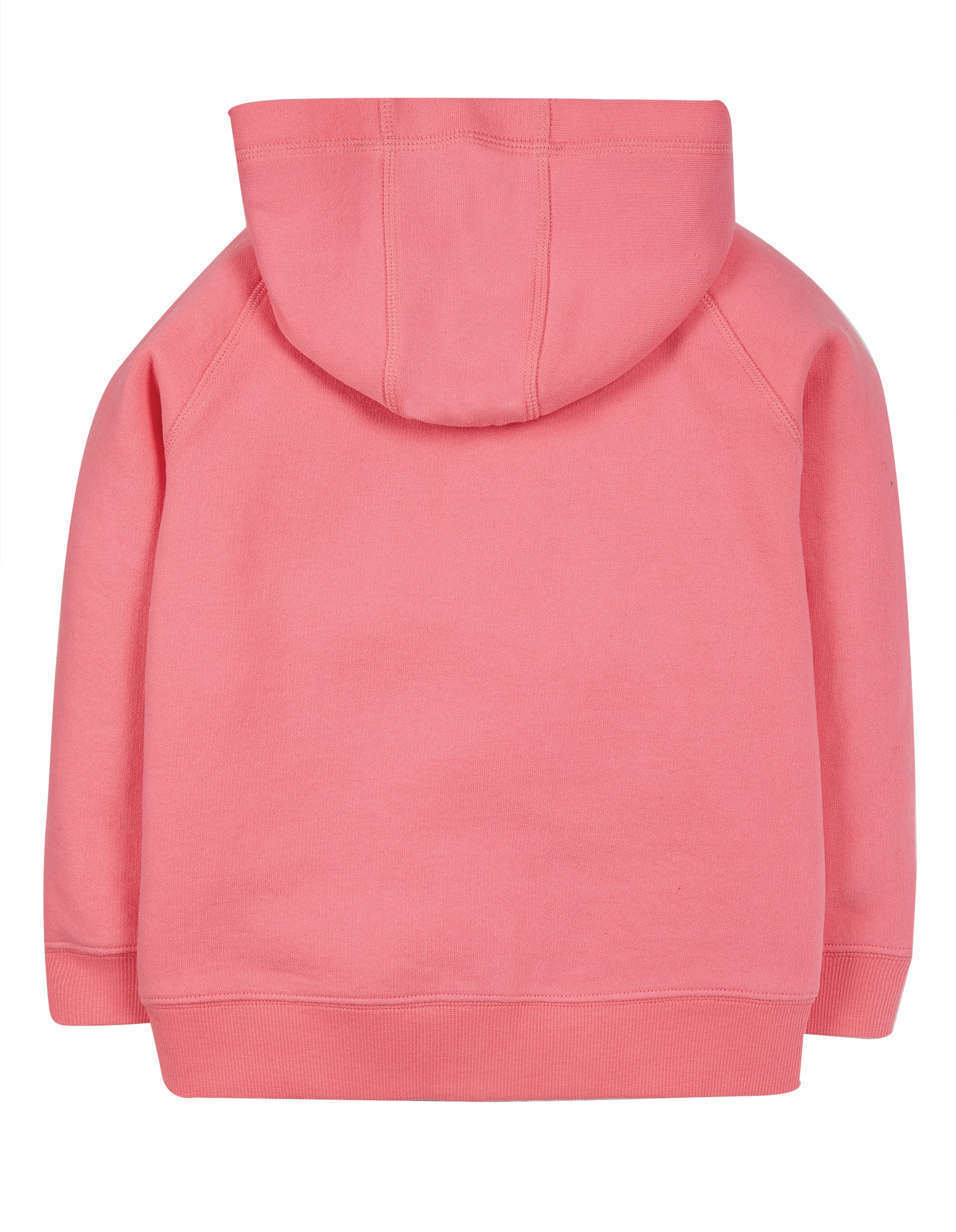 Frugi Dorothy Applique Hoody - Mid Pink/Parrot