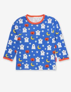 Toby Tiger Organic T-Shirt Long Sleeve - Halloween Ghost
