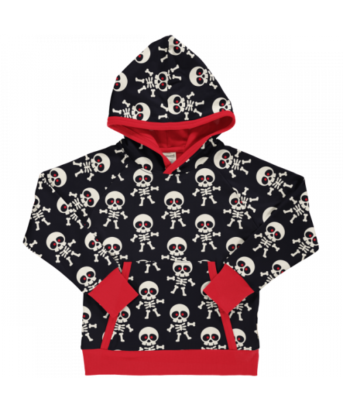 Maxomorra Hoodie Lined - Scary Skeleton