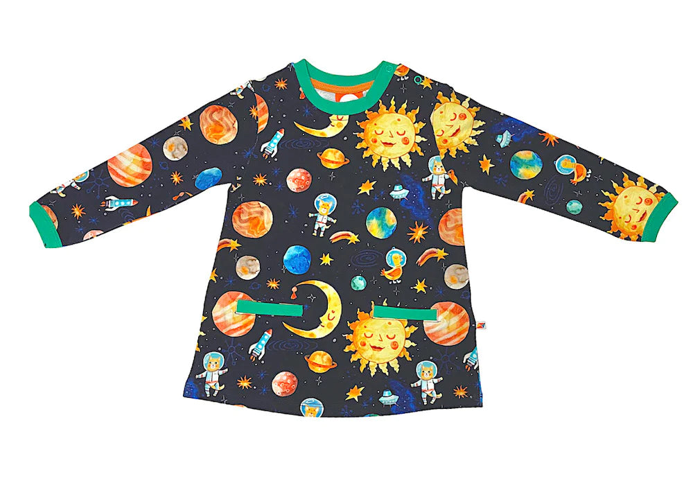 Curious Stories Dress With Pockets - Space