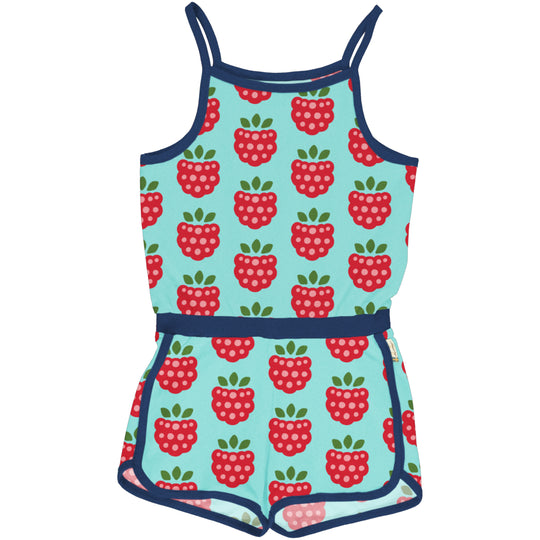 Maxomorra Jumpsuit Short - Raspberry
