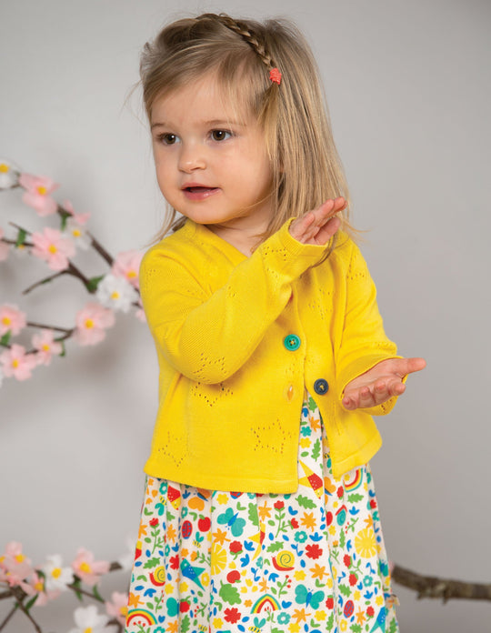 Frugi Carrie Knitted Cardigan - Sunflower