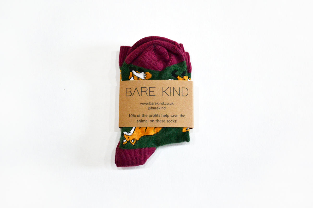 Bare Kind Kids Bamboo Socks - Foxes