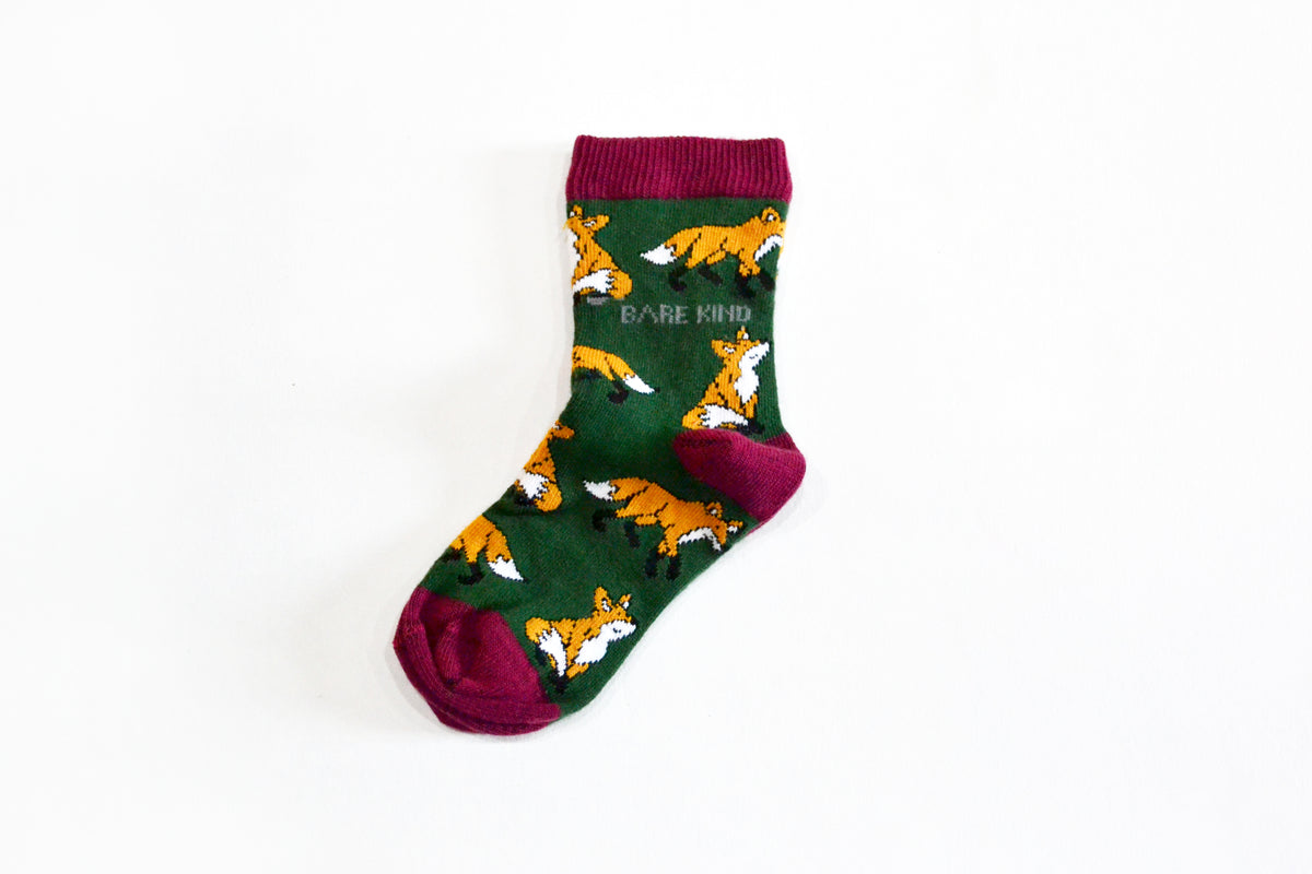 Bare Kind Kids Bamboo Socks - Foxes