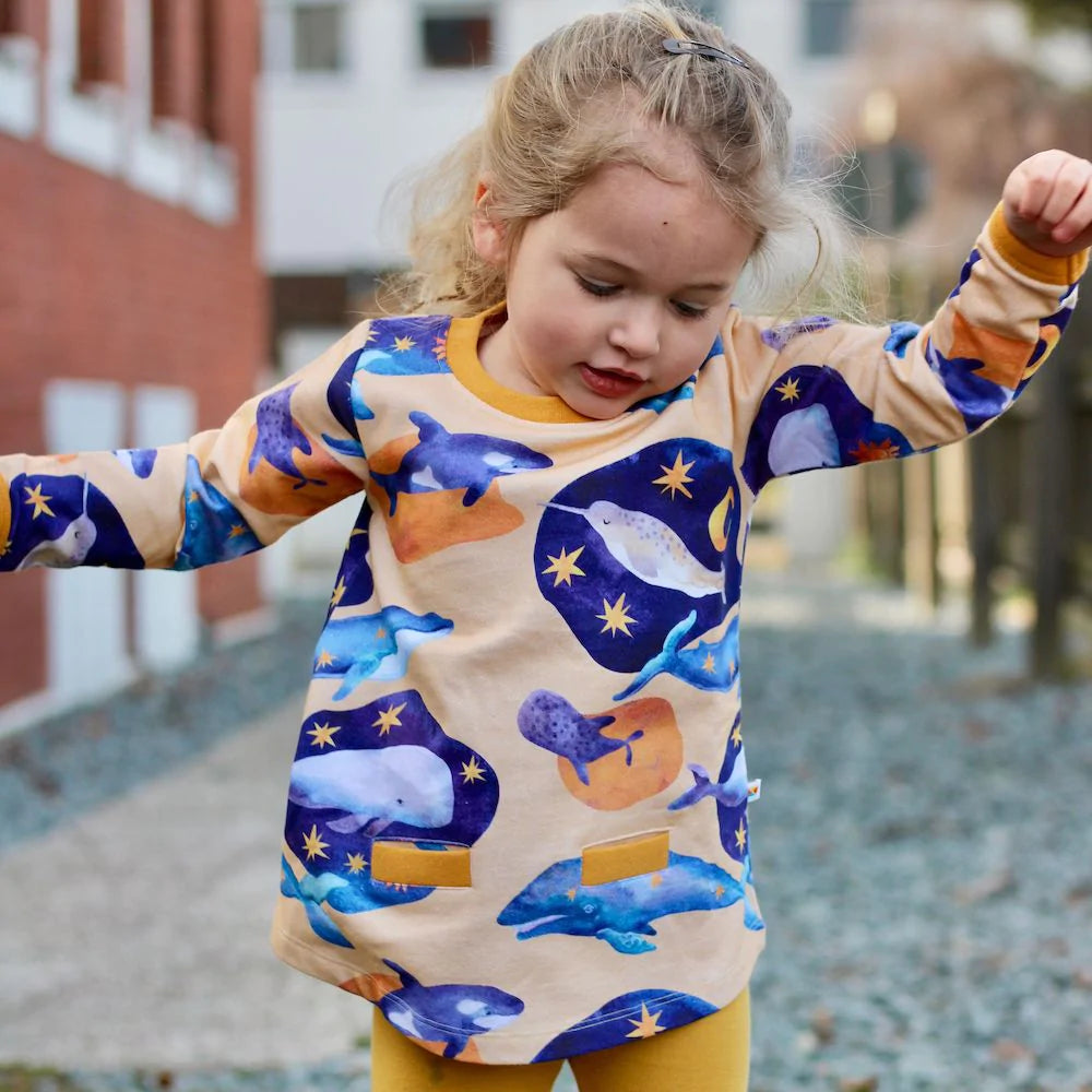 Curious Stories Dress With Pockets - Whale