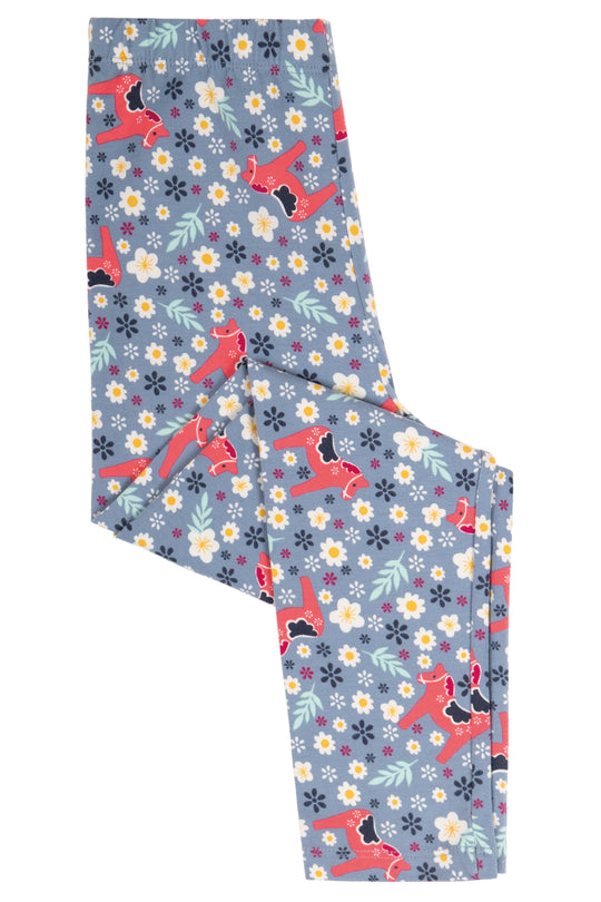 Frugi Libby Printed Leggings - Abisko Sky Dala Ditsy