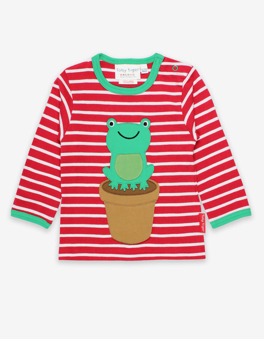 Toby Tiger Organic Top Long Sleeve - Frog Applique