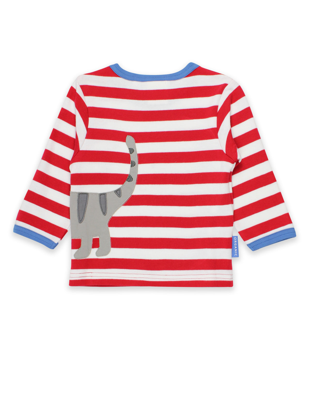 Toby Tiger Organic Top Long Sleeve - Red Tabby Cat Applique