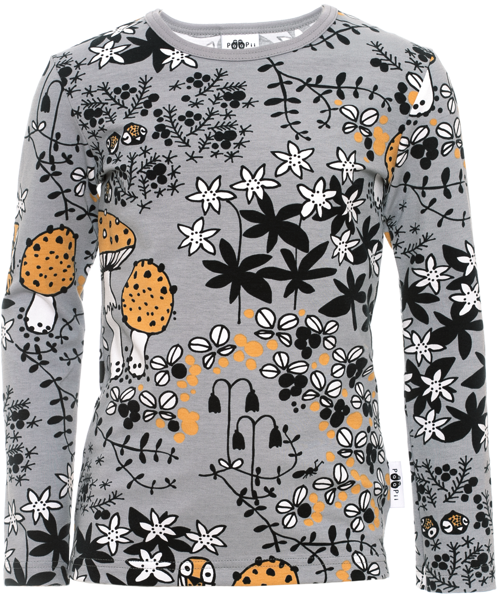 PaaPii Nooa Shirt Long Sleeve - Mosspath Grey/Ochre