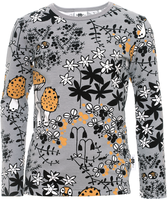 PaaPii Nooa Shirt Mosspath - Grey/Ochre