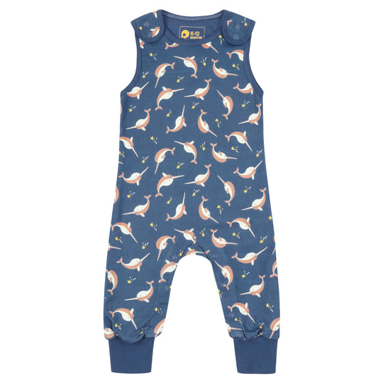 Piccalilly Dungarees - Narwhals