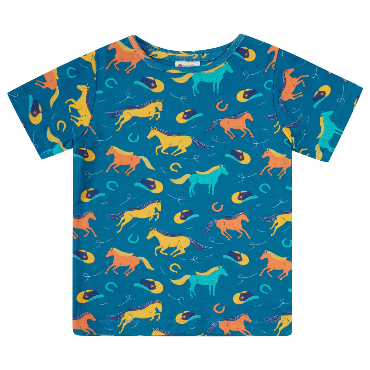 Piccalilly T-Shirt All Over Print Short Sleeve - Wild Horses