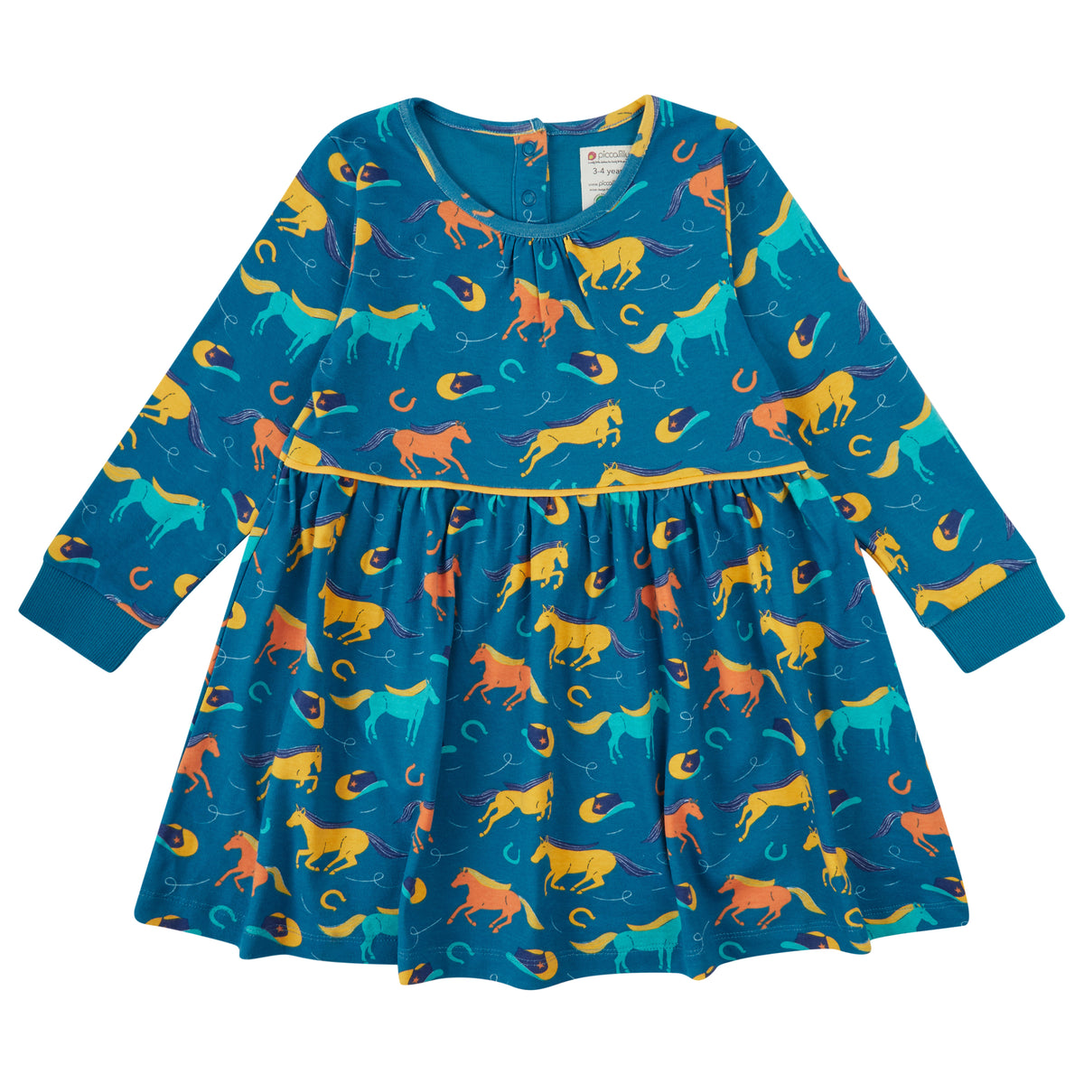 Piccalilly Midi Dress Long Sleeve - Wild Horses