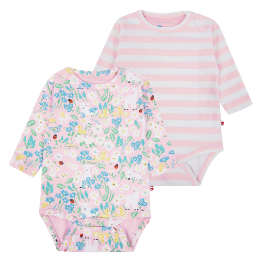 Piccalilly 2 Pack Baby Bodysuits - Little Lamb