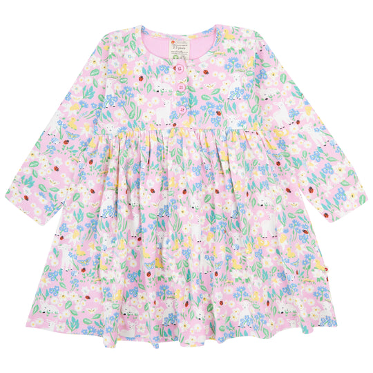 Piccalilly Button Dress - Little Lamb