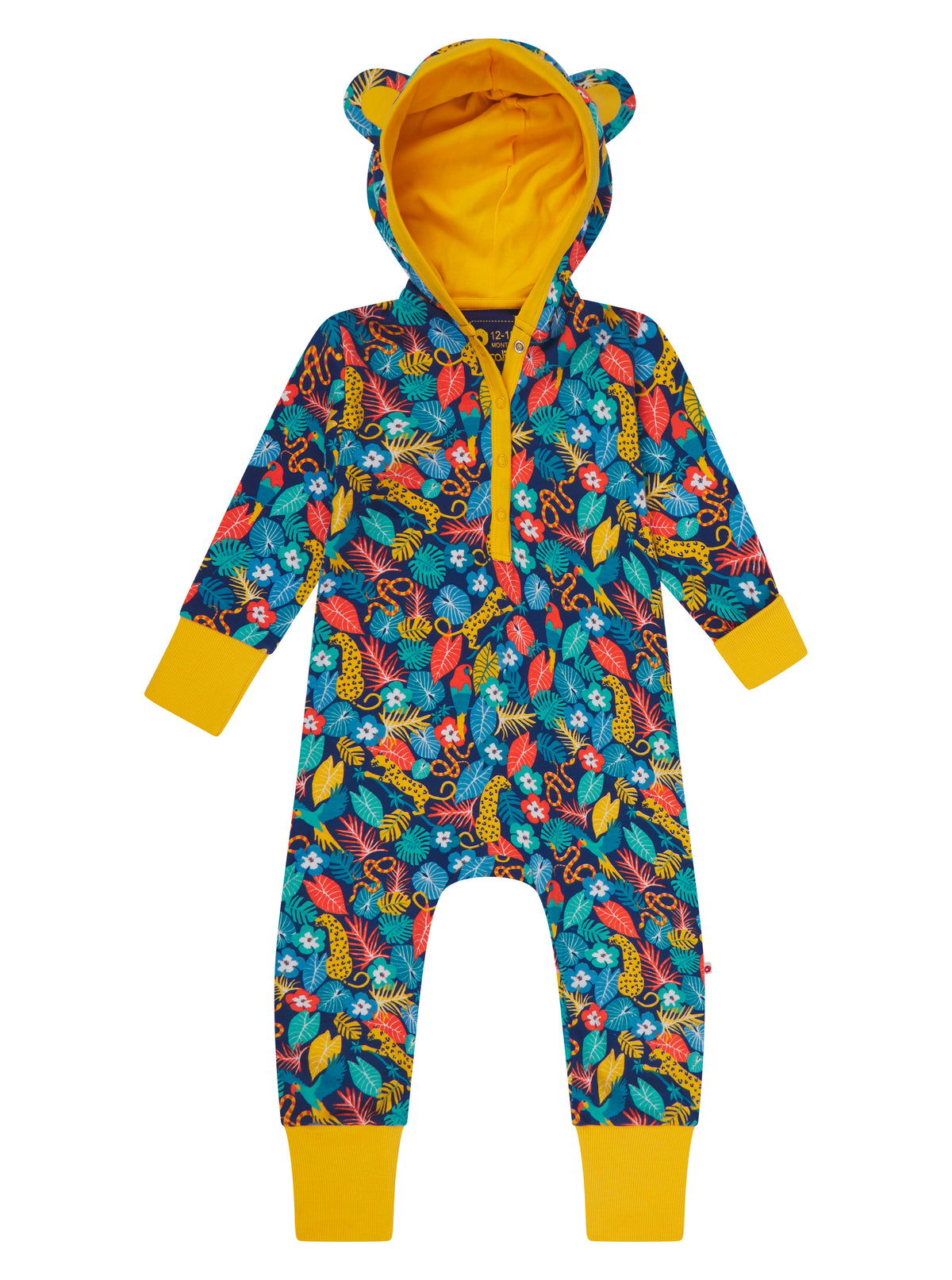 Piccalilly Hooded Playsuit Long Sleeve - Tropic