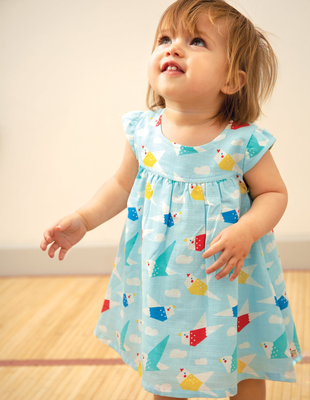 Frugi Dolly Muslin Outfit Aqua Origami Flight