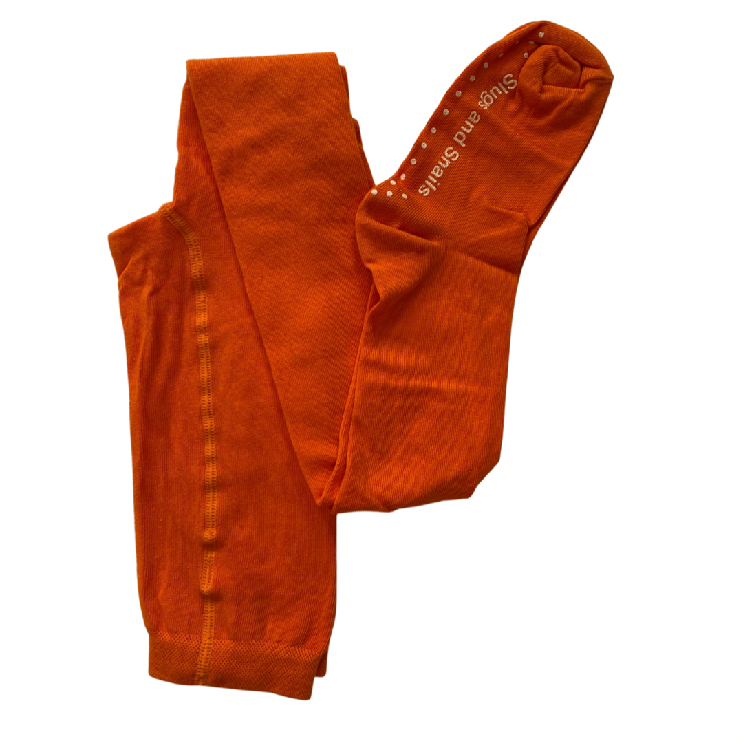 Slugs & Snails Tights - Colour Block - Sunrise Orange
