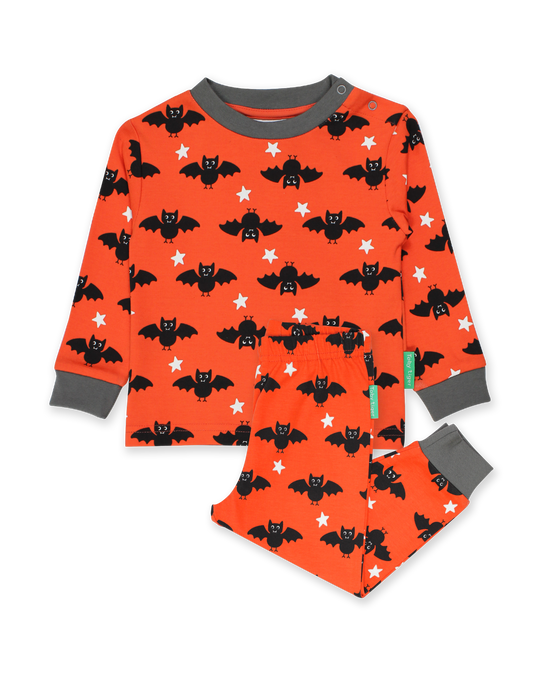 Toby Tiger Organic Pyjamas - Bat Orange