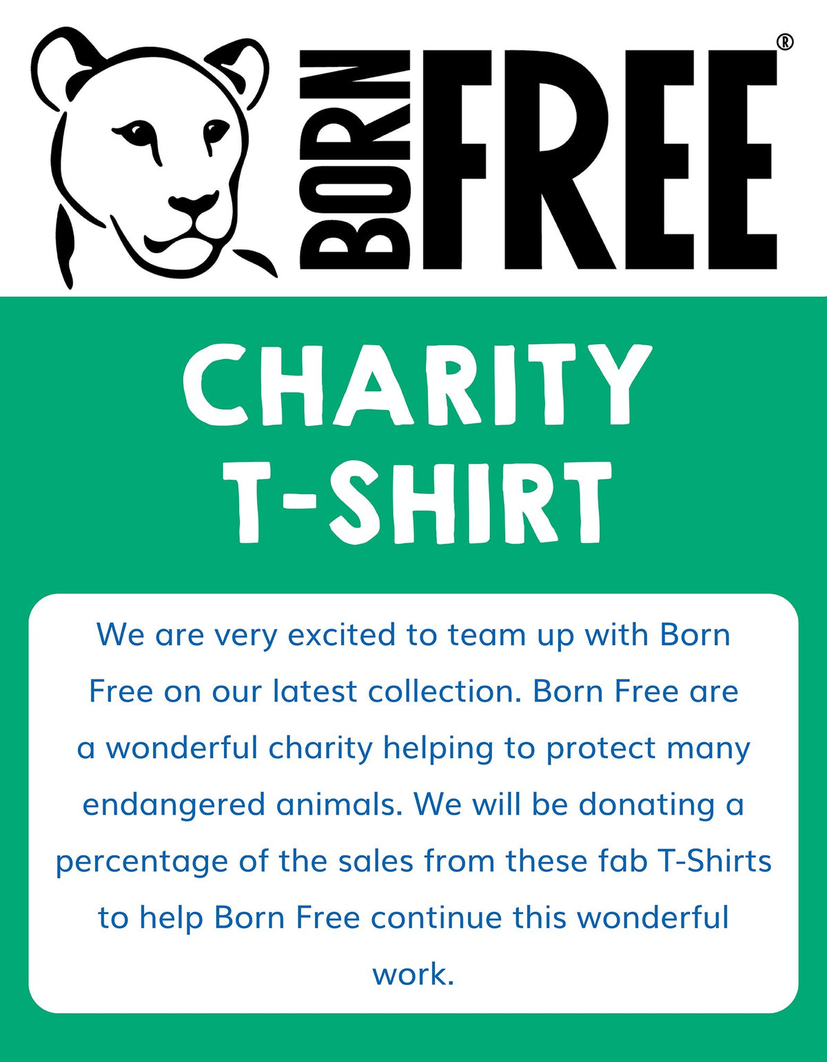 Toby Tiger Organic T-Shirt Long Sleeve - Born Free Leopard Applique