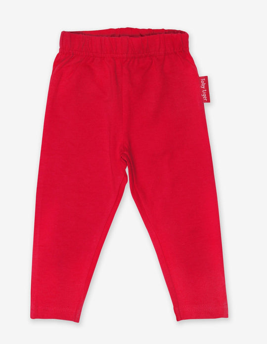 Toby Tiger Organic Basic Leggings - Red