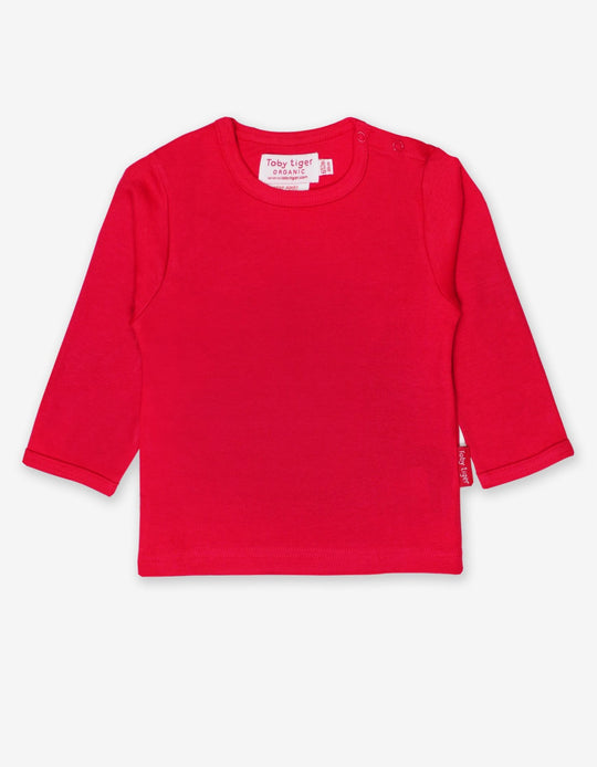 Toby Tiger Organic Basic Top Long Sleeve - Red