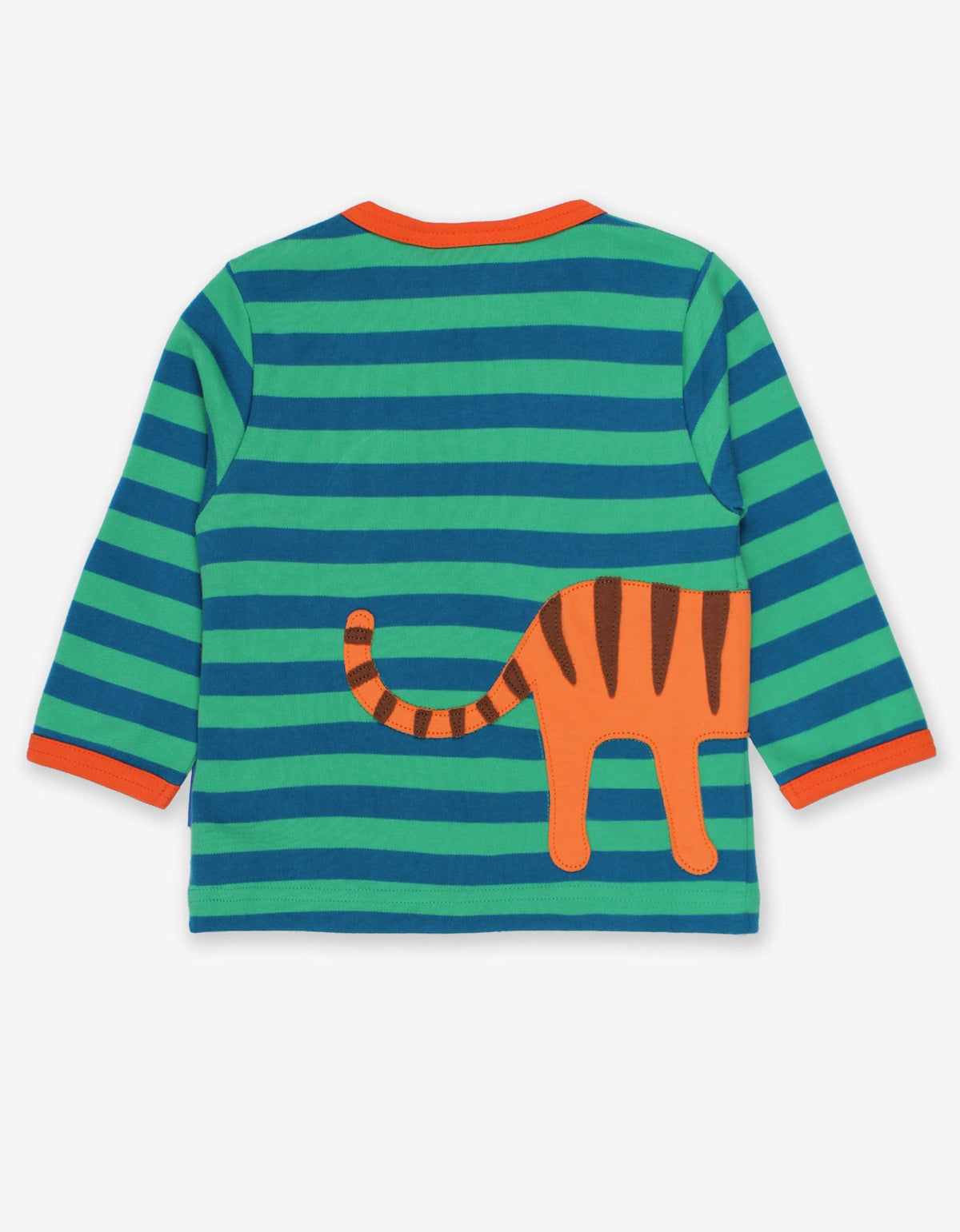 Toby Tiger Organic T-Shirt Long Sleeve - Born Free Tiger Applique