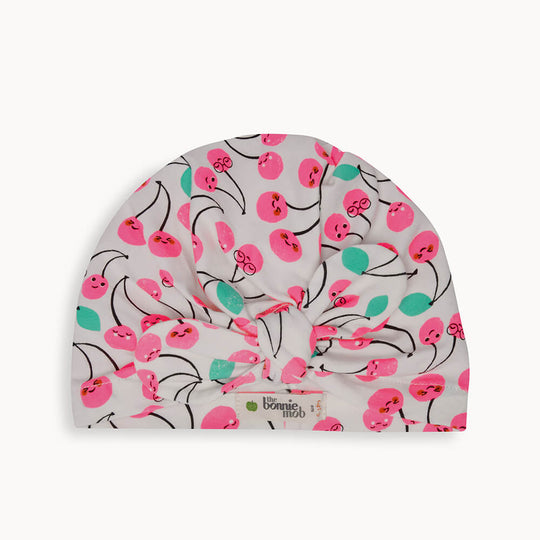 The Bonnie Mob Peninsula Turban Baby Hat - Cherries