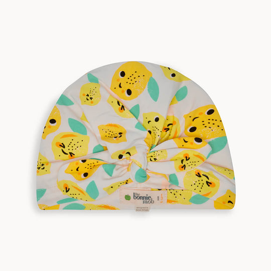The Bonnie Mob Peninsula Turban Baby Hat - Lemon