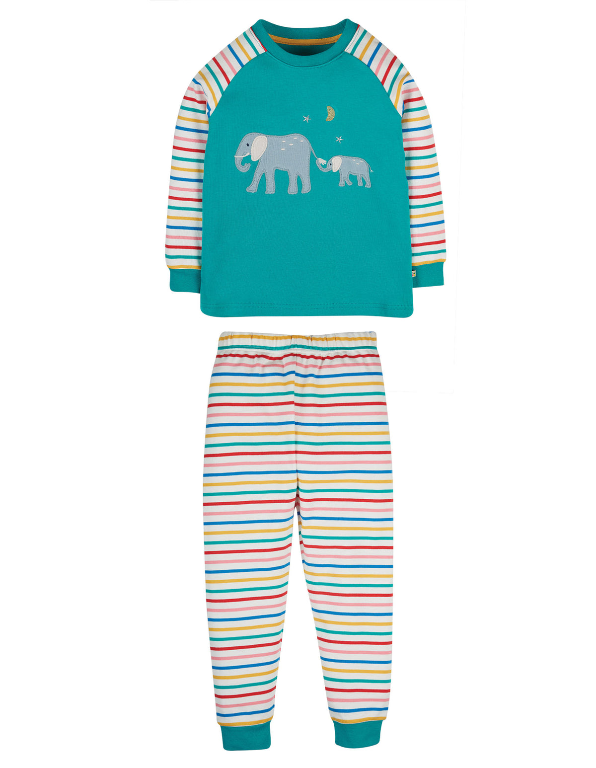 Frugi Jamie Jim Jams - Jewel/Elephant Applique
