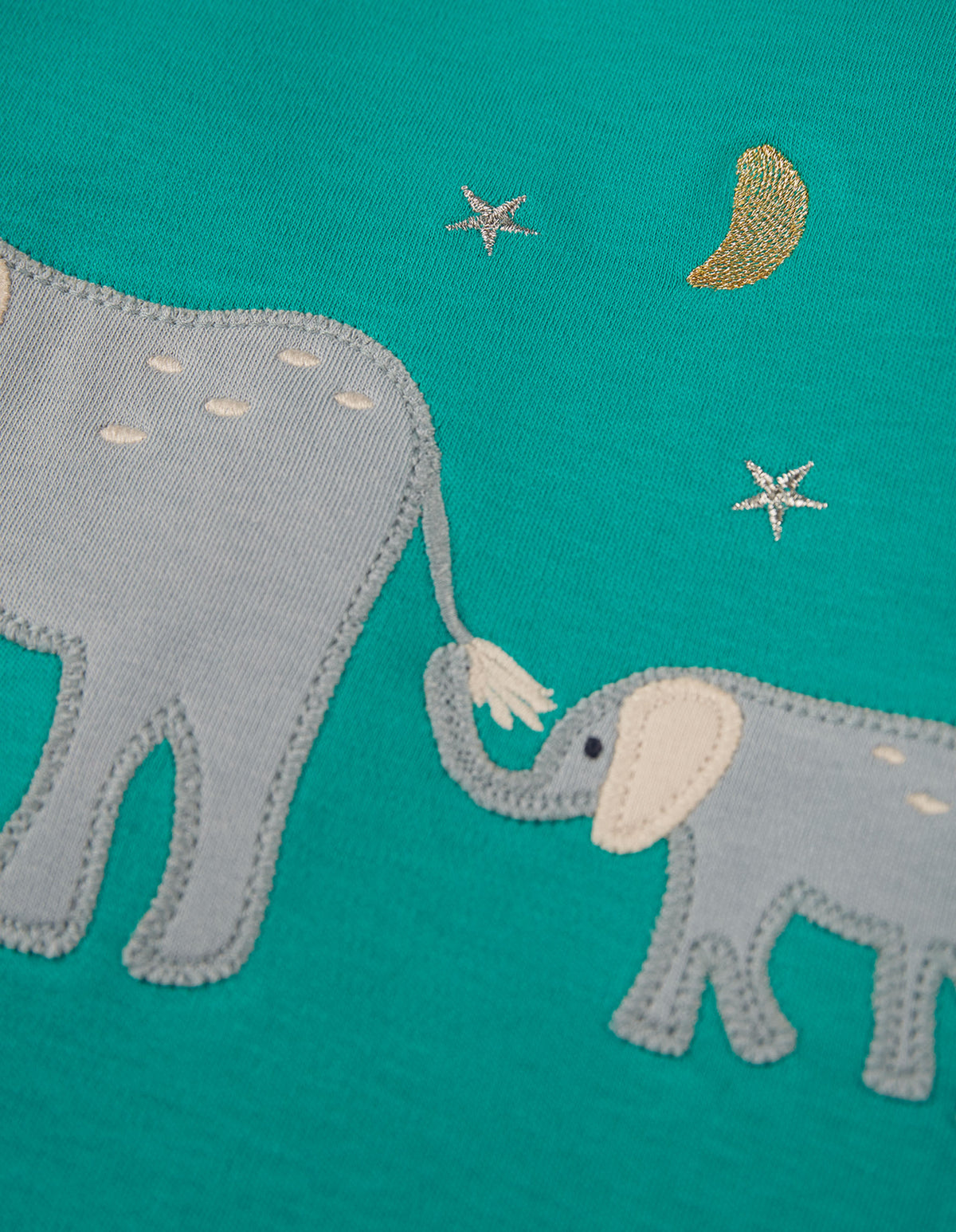 Frugi Jamie Jim Jams - Jewel/Elephant Applique