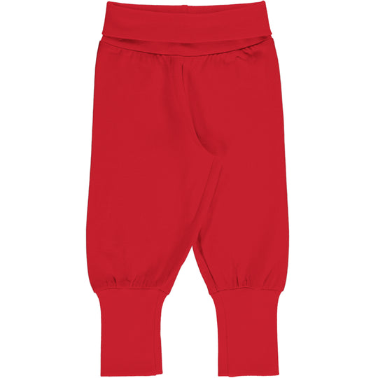 Maxomorra Pants Rib - Solid Ruby
