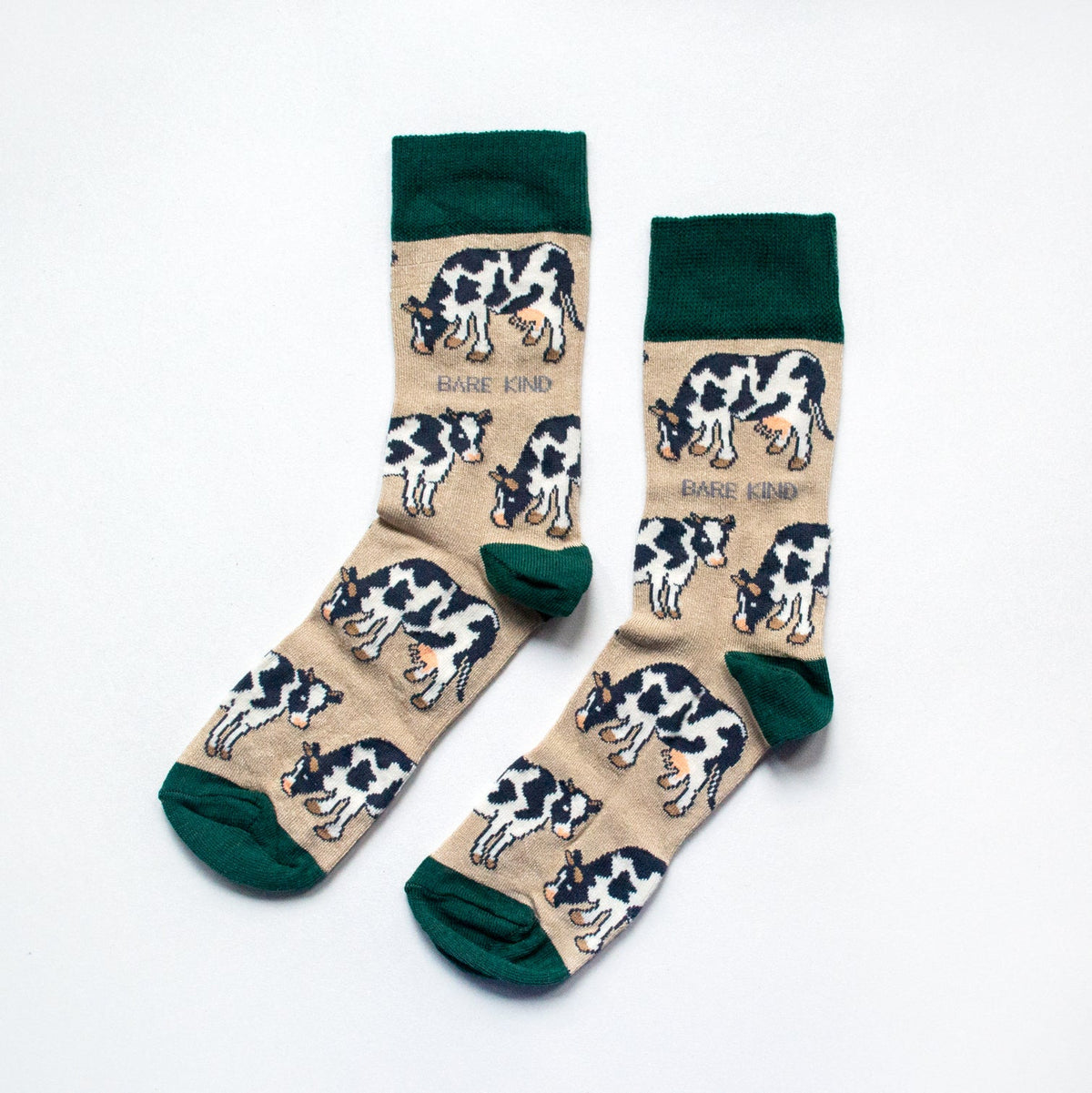 COW47-Bare Kind Bamboo Socks Adult - Cows