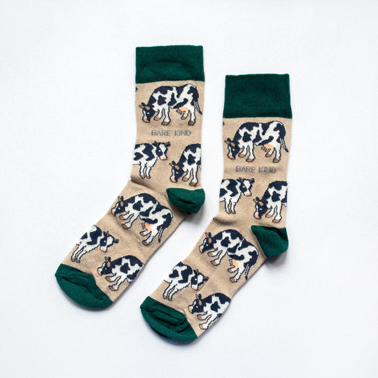 Bare Kind Bamboo Socks - Adult - Cows
