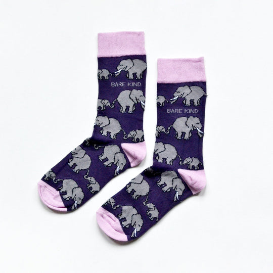 Bare Kind Bamboo Socks - Adult - Elephants